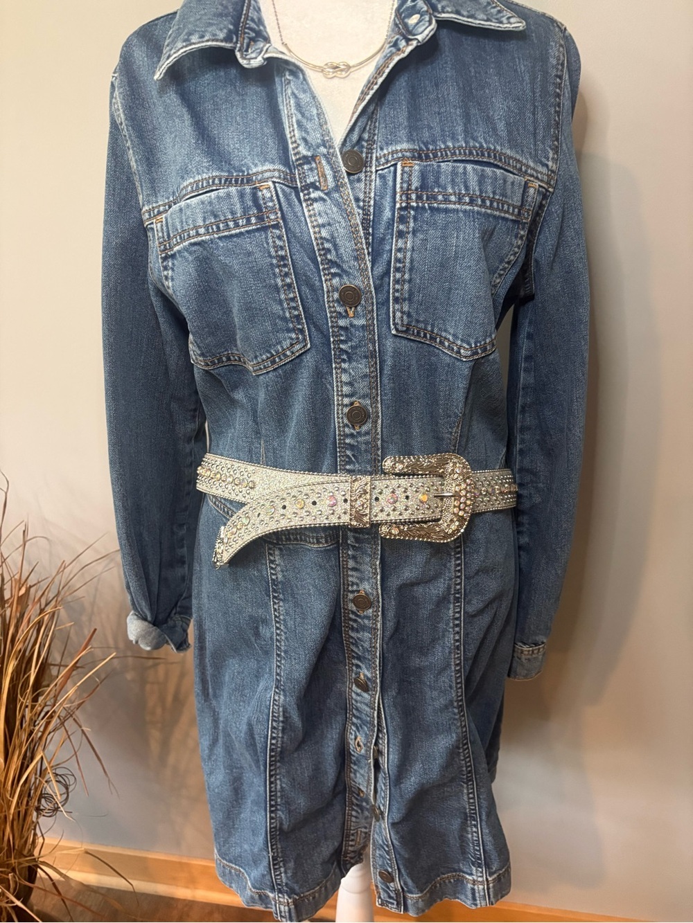 Silver Rhinestone Western Belt Bling Cowgirl Glam Festival Rodeo